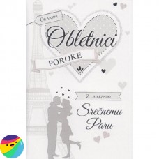 Voščilnica z notranjim verzom - Obletnica poroke